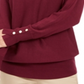 Suéter feminino com manga dolman cravejada JM Collection Berry tamanho XX-grande