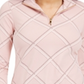 Top feminino estampado com zíper e meio zíper Charter Club, rosa, tamanho XX-G