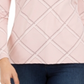 Top feminino estampado com zíper e meio zíper Charter Club, rosa, tamanho XX-G