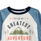 Camiseta infantil First Impressions Baby Boy, de algodão, com estampa gráfica raglan e blocos de cores, branca, tamanho 6 a 9 meses