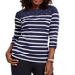 Karen Scott Top Feminino Colorblocked com Tachas Azul Tamanho X-S