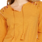 Blusa feminina bordada com ombro estilo &amp; co, amarela, tamanho pequeno