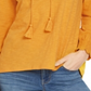 Blusa feminina bordada com ombro estilo &amp; co, amarela, tamanho pequeno