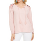 Blusa feminina bordada com ombro estilo &amp; co, rosa, tamanho pequeno