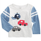 Camiseta estampada First Impressions Baby Boy Cars, cinza, tamanho 3-6 meses
