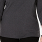 Karen Scott Blusa feminina de algodão com tachas e gola canoa, marrom, tamanho pequeno e pequeno