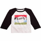 Camiseta Raglan de Futebol Infantil First Impressions para Meninos, Cinza, Tamanho 6-9M