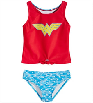 Tanquíni Wonder para Meninas Dreamwave Vermelho Tamanho 4