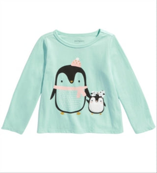 First Impressions Baby Girl's Penguin T-Shirt Green Size 18MOS