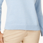 Karen Scott Suéter Feminino de Algodão com Gola Alta Azul Tamanho XS