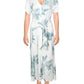 Vestido feminino Alfani com botões e amarração frontal, midi, verde, tamanho XX-G
