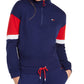 Tommy Hilfiger Suéter Feminino Manga Longa Color Block Azul Tamanho XS