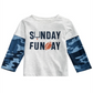 Camiseta infantil First Impressions Baby Boy's Layered Look Sunday Funday, cinza, tamanho 6-9 meses