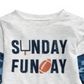 Camiseta infantil First Impressions Baby Boy's Layered Look Sunday Funday, cinza, tamanho 6-9 meses