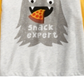 Camiseta infantil Raglan Snack Expert com blocos de cores para meninos First Impressions, cinza, tamanho 24 meses