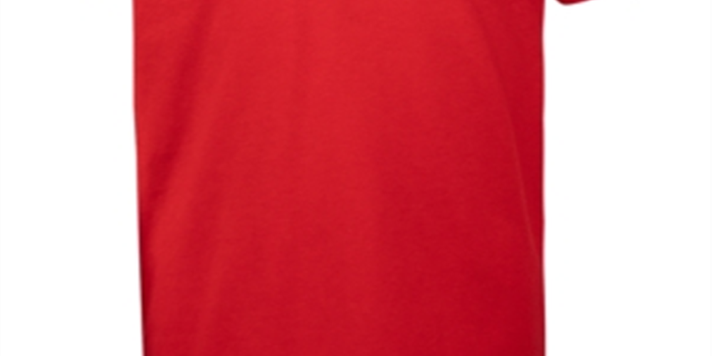 Camiseta de algodão com estampa Swoosh para meninos da Nike, vermelha, tamanho 4