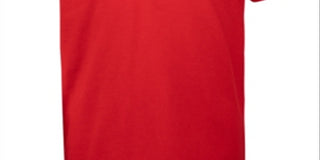 Camiseta de algodão com estampa Swoosh para meninos da Nike, vermelha, tamanho 4