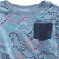 Camiseta estampada de dinossauro First Impressions Baby Boy Azul Tamanho 3-6 meses