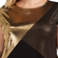 Camiseta Alfani Feminina Colorblock Metálica Preta Tamanho 2X