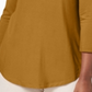 JM Collection Top feminino manga três quartos amarelo tamanho pequeno médio