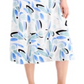 Vestido Alfani Feminino Estampado Fit &amp; Flare Azul Tamanho 14 Petite