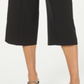 Calça culotte feminina Alfani com cinto, preta, tamanho 10, pequena