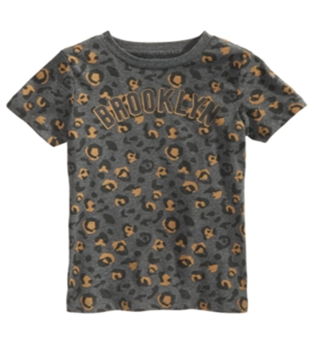Camiseta infantil Epic Threads Brooklyn Leopard, cinza, tamanho 7