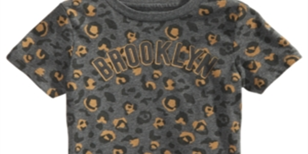 Camiseta infantil Epic Threads Brooklyn Leopard, cinza, tamanho 7