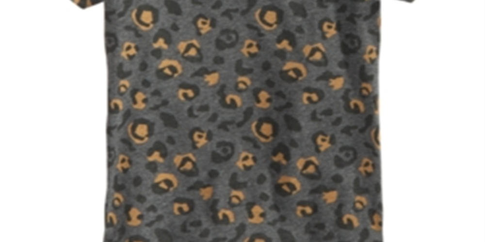Camiseta infantil Epic Threads Brooklyn Leopard, cinza, tamanho 7