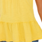 Blusa camponesa sem mangas de algodão estilo &amp; co feminina, amarela, tamanho médio