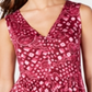 Blusa plissada com decote em V feminina Style &amp; Co, roxa, tamanho X-S