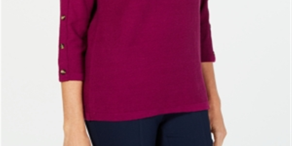 Karen Scott Suéter Feminino Manga 3/4 Vermelho Tamanho X-S