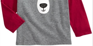 First Impressions Baby Boy's Teddy Bear Long Sleeve Raglan T-Shirt Gray Size 3-6MOS