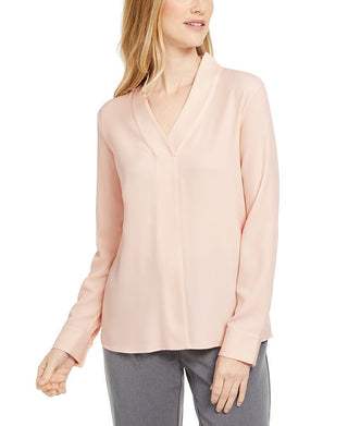 Blusa Calvin Klein Feminina Gola V Rosa Tamanho Médio