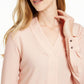 Blusa Calvin Klein Feminina Gola V Rosa Tamanho Médio