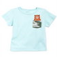 Camiseta infantil First Impressions Baby Boy Cotton Bear Pocket Azul Tamanho 12 MOS