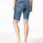 Shorts jeans femininos com acabamento contrastante e punho, azul, tamanho 8, pequeno, da INC International Concepts