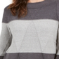 Karen Scott Suéter Feminino Grace Colorblocked Cinza Tamanho Médio
