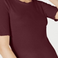 Blusa feminina Maison Jules com decote redondo e manga cotovelo, vermelha, tamanho XX-G