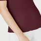 Blusa feminina Maison Jules com decote redondo e manga cotovelo, vermelha, tamanho XX-G