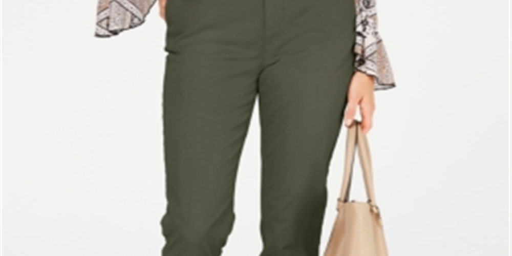 Calça Chino Feminina Style &amp; Co Verde Tamanho 4