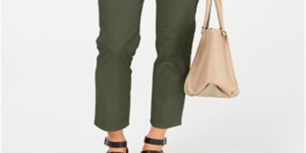 Calça Chino Feminina Style &amp; Co Verde Tamanho 4