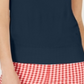 Suéter feminino sem mangas com gola redonda Charter Club, azul, tamanho extragrande