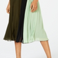 Vestido midi plissado com blocos de cores Alfani feminino, verde, tamanho 4, pequeno