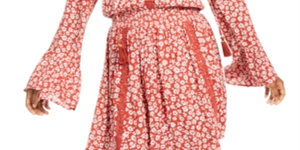 Vestido American Rag Junior's Animal Print Laranja Tamanho XX-S