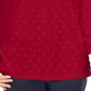 Karen Scott Top esportivo feminino texturizado com bolinhas, manga 3/4, vermelho, tamanho X-S