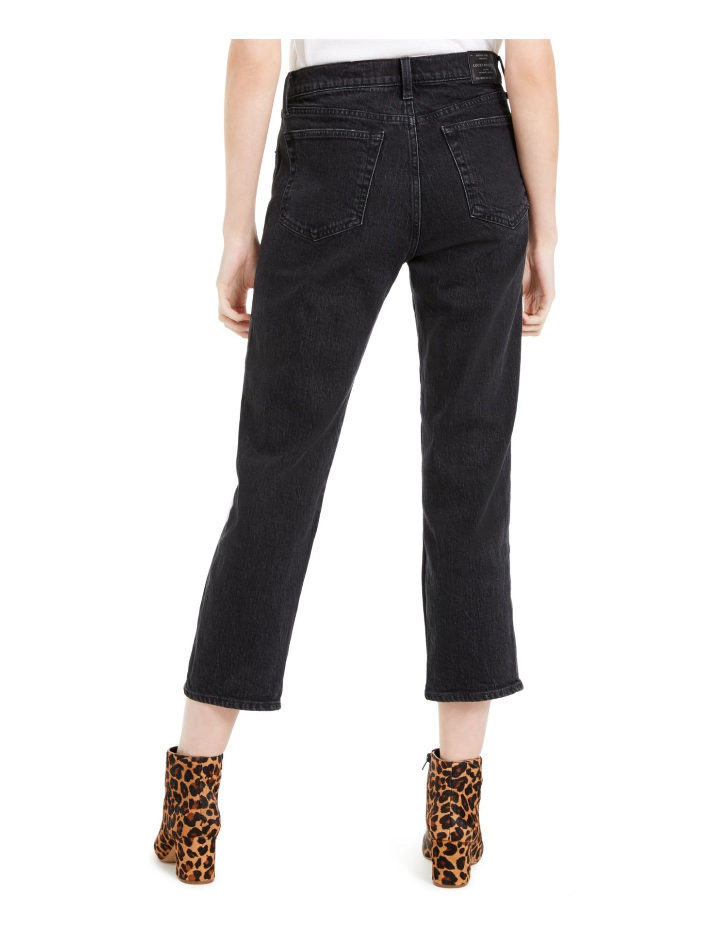 Calça Cropped Feminina Lucky Brand Preta Tamanho 29