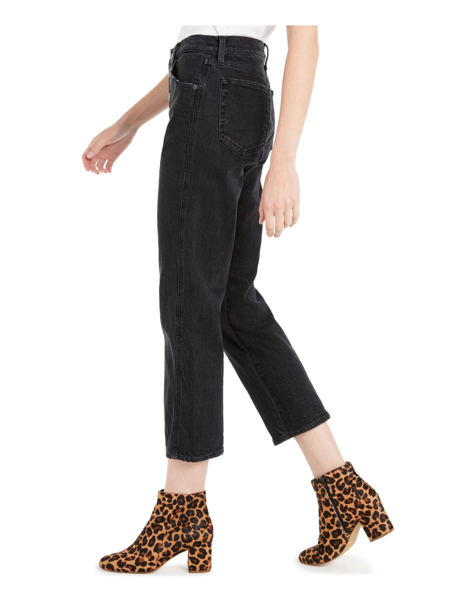 Calça Cropped Feminina Lucky Brand Preta Tamanho 29