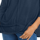 Estilo &amp; Co Feminino Detalhe de Costura Alto Baixo Top Azul Tamanho X-Small
