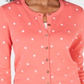 Cardigan feminino estampado com botões Charter Club rosa tamanho extragrande